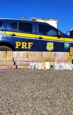 PRF apreende 250 Kg de cocaína em caminhão de transporte de sucatas na BR - 262