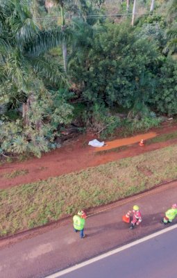 Homem é encontrado morto ao lado da BR-163 e suspeita é de hipotermia
