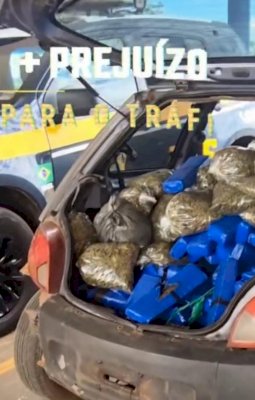 Ivinhema: PRF apreende grande quantidade de maconha e skunk após perseguição a veículo