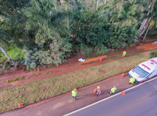 Homem é encontrado morto ao lado da BR-163 e suspeita é de hipotermia