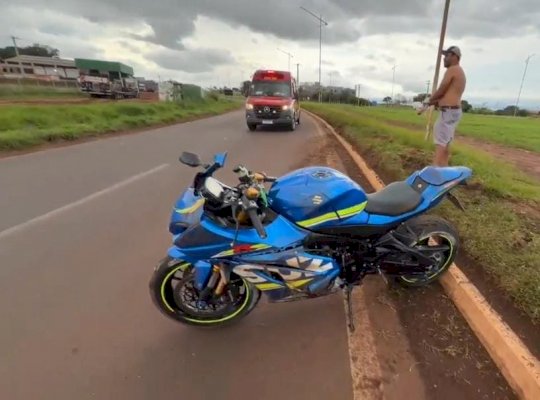 Nova Alvorada do Sul: Motociclista morre ao tentar fazer contorno em rotatória