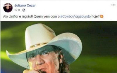 Cantor sertanejo morre depois de infarto durante show em Uniflor, no norte do Paraná
