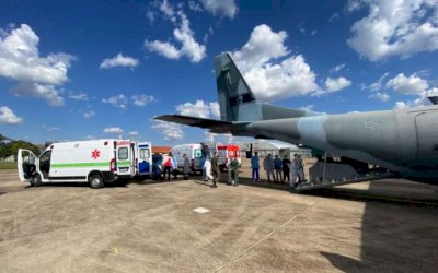Voo com pacientes de Dourados decola da Capital com destino a Porto Velho