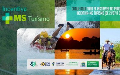 Cadastro para o programa Incentiva+MS Turismo começa nesta quarta-feira (21) e vai até dia 08 de agosto