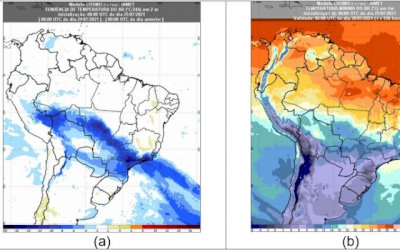 Está mantida a previsão de frio intenso entre os dias 28/07 e 1° de agosto para o Centro-Sul do Brasil, com a incursão de uma nova e intensa Onda de Frio.