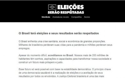 Após ataques de Bolsonaro, empresários e intelectuais lançam manifesto de apoio ao processo eleitoral