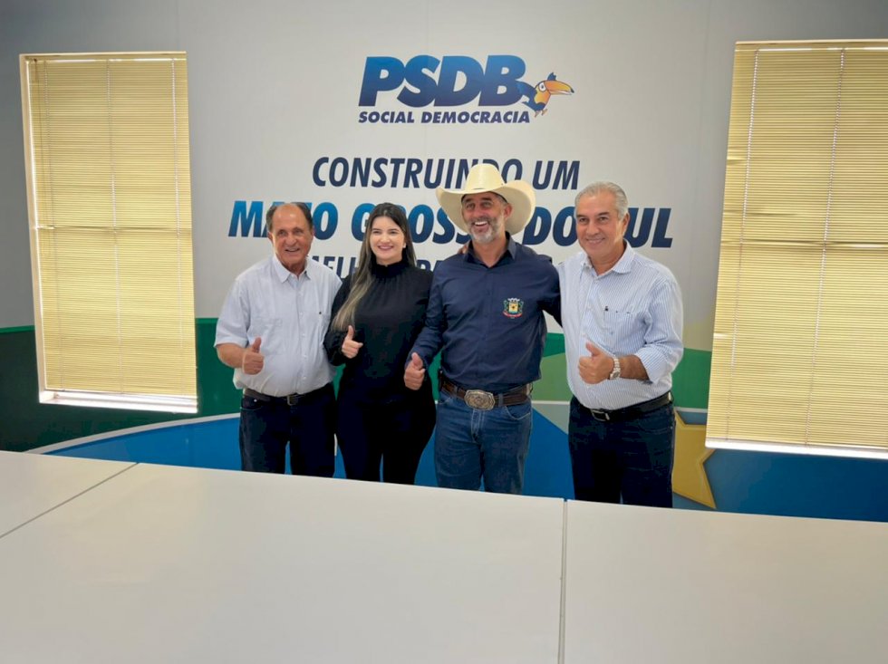 Convite do Governador faz primeira dama de Ivinhema Samara Ferro se filiar ao PSDB