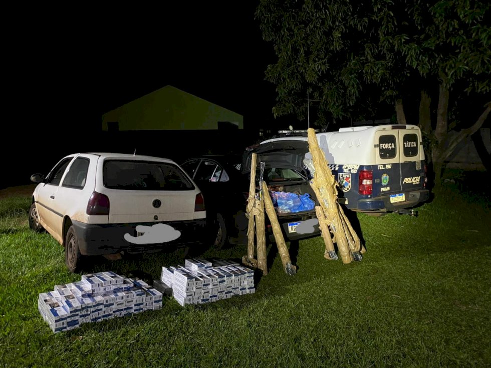 Polícia Militar do Vale do Ivinhema apreende mercadorias oriundas do Paraguai avaliadas em 113 mil reais.