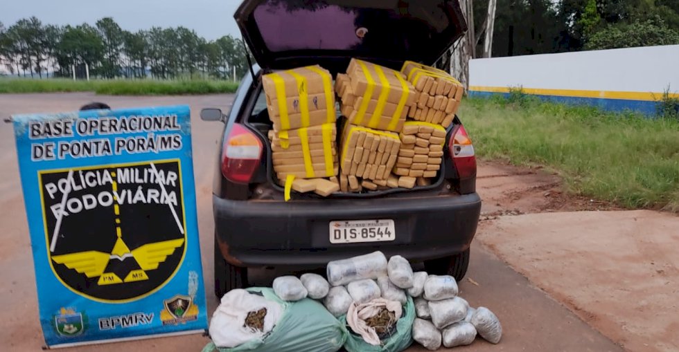 Polícia Militar Rodoviária prende indivíduo por tráfico de drogas na MS 164