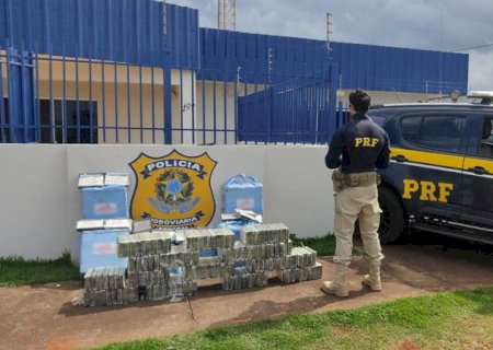 PRF apreende 484 Kg de cocaína em carga de carnes em Paranaíba
