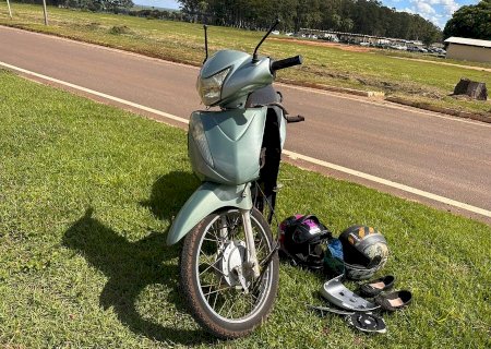 Nova Andradina: Colisão entre carro e moto na saída para Ivinhema.