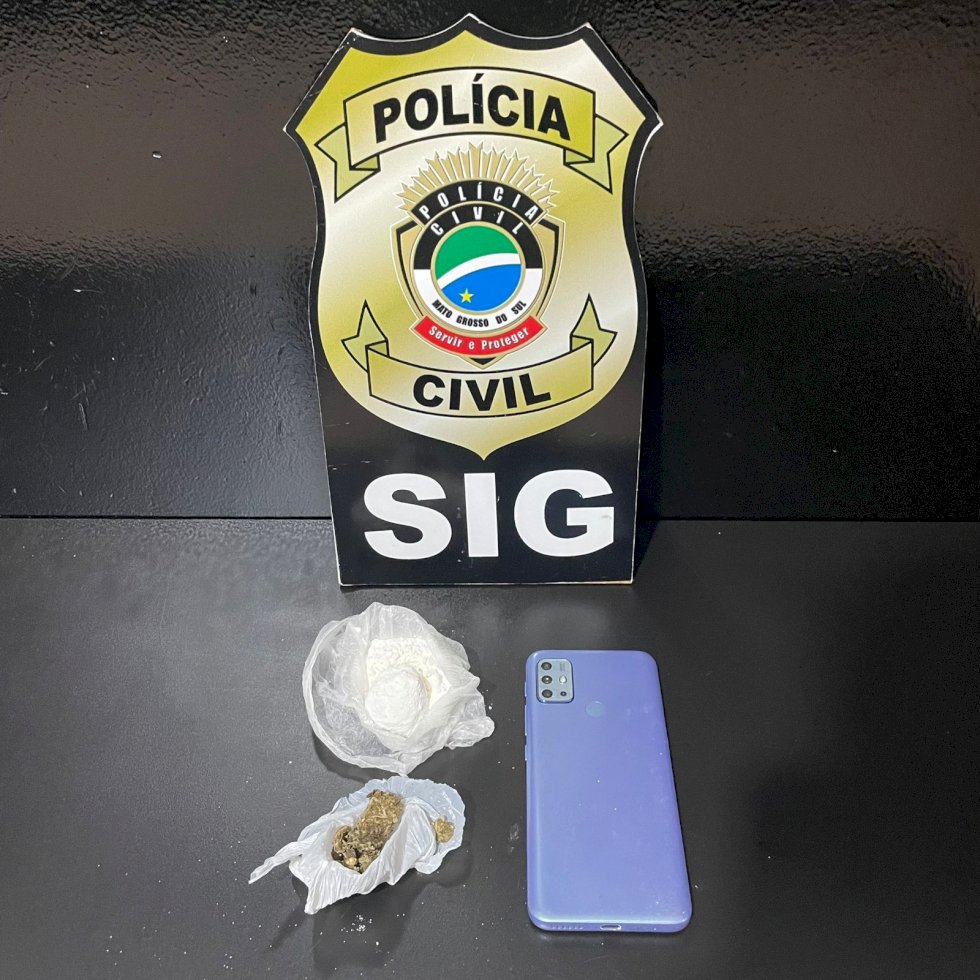 Durante cumprimento de mandado de prisão, Polícia Civil realiza flagrante por tráfico de drogas em Nova Andradina