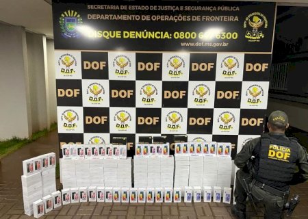 Mais de 500 mil reais em aparelhos de telefone celular são apreendidos pelo DOF