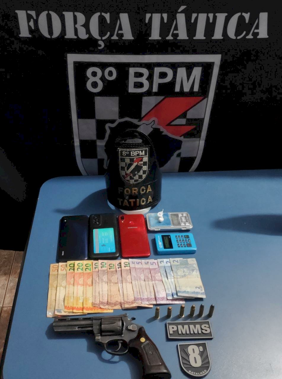 Polícia Militar prende homem por tráfico e posse de arma de fogo em Nova Andradina