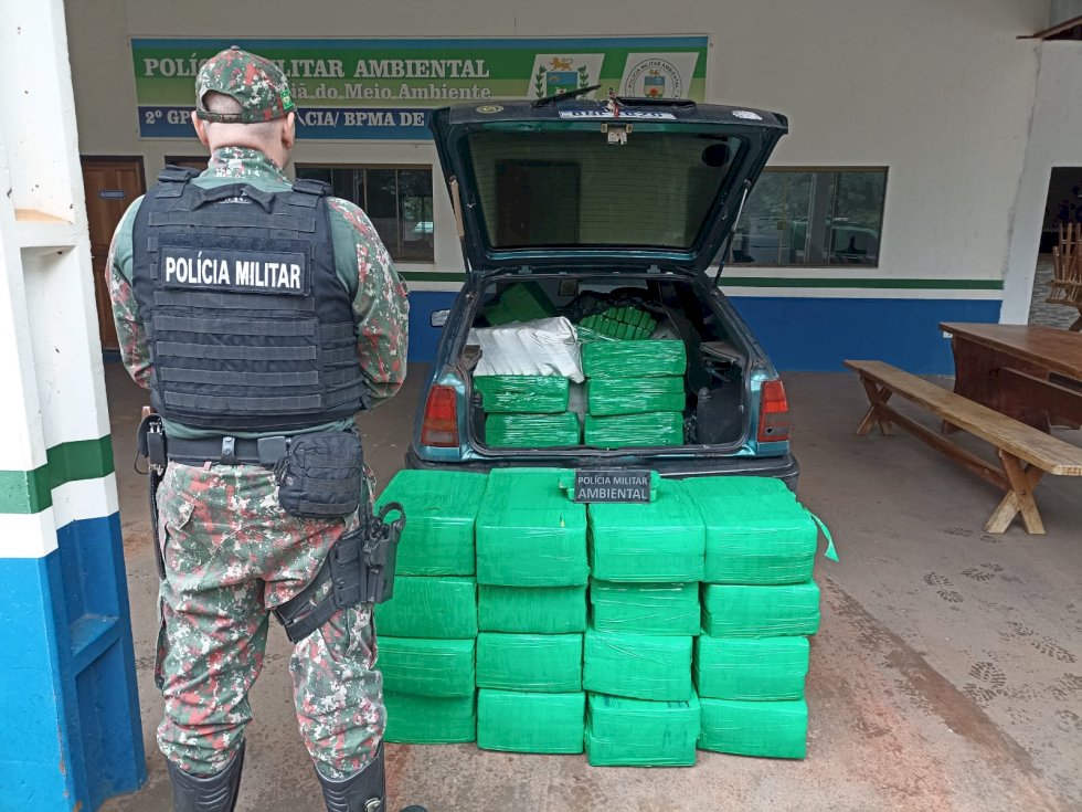 PMA apreende 640kg de maconha.