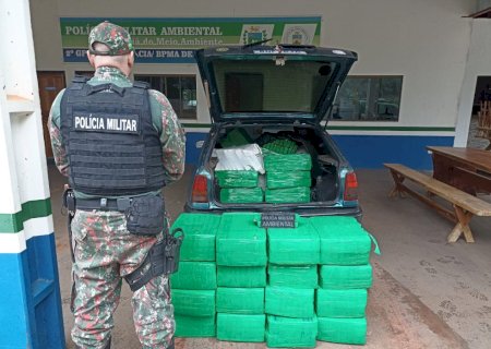 PMA apreende 640kg de maconha.