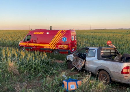 BMW e Fiat Strada se chocam na região do Santa Olga