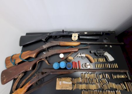 Polícia civil apreende seis armas de fogo em cidade no MS.