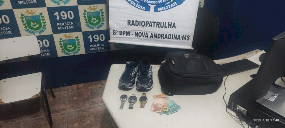 Polícia Militar prende homem e evita furto em Nova Andradina.