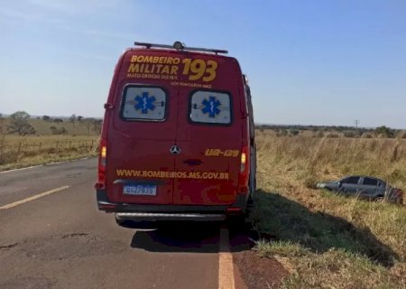 Mãe e filha de 04 anos escapam com apenas escoriações leves na MS-240.