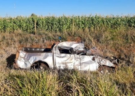 Caminhonete capota e mata estudante de medicina na fronteira com o Paraguai