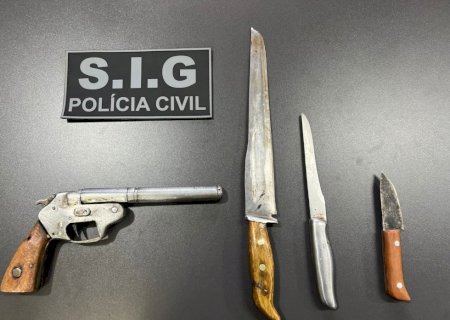 Ivinhema - Polícia Civil prende homem suspeito de atirar em vis pública e amedontrar moradores.