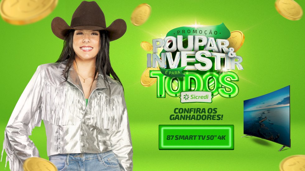 Sicredi Centro-Sul MS premia 87 associados e poupadores no segundo sorteio da promoção Poupar e Investir é para Todos