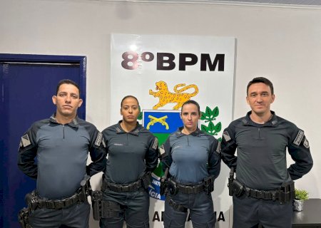Comandante do 8º Batalhão de Polícia Militar recepciona novos Oficiais.