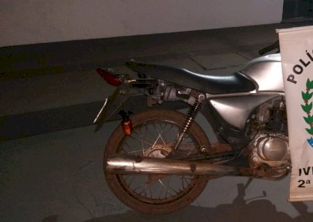Ivinhema - Polícia Militar recupera motocicleta furtada em Nova Andradina.
