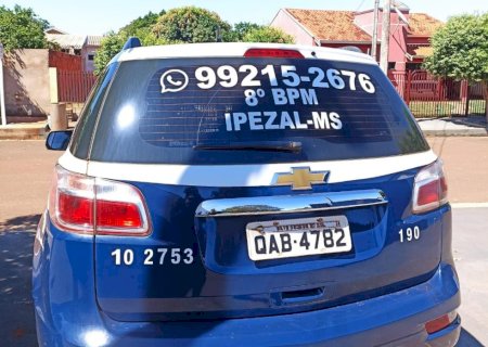 Polícia Militar conduz homem para a delegacia após ameaçar vítima com faca em Nova Andradina.