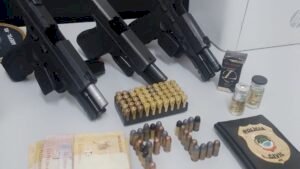 PM é liberado após depoimento e barbeiro ferido com tiro é preso com armas furtadas e munições