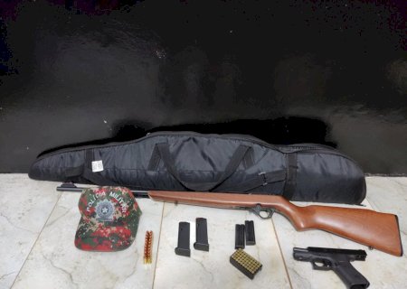 PMA de Dourados prende homem com duas armas de fogo.