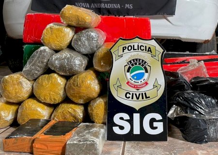 Polícia Civil de Nova Andradina apreende mais de 100 quilos de maconha