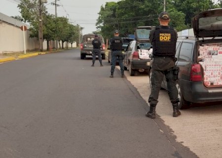 DOF apreende mais de dois mil pacotes de cigarros contrabandeados do Paraguai em Nova Alvorada do Sul e Sidrolândia