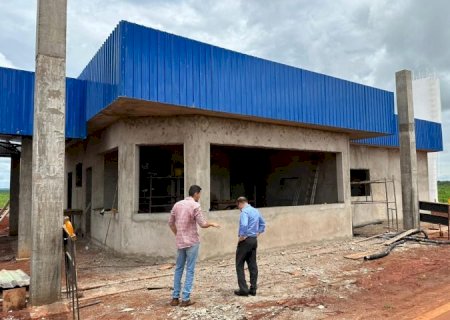 Base da polícia no distrito de Ipezal em Angélica está com 45% de obras concluídas