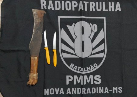 Polícia Militar conduz homem para a delegacia por violência doméstica em Nova Andradina