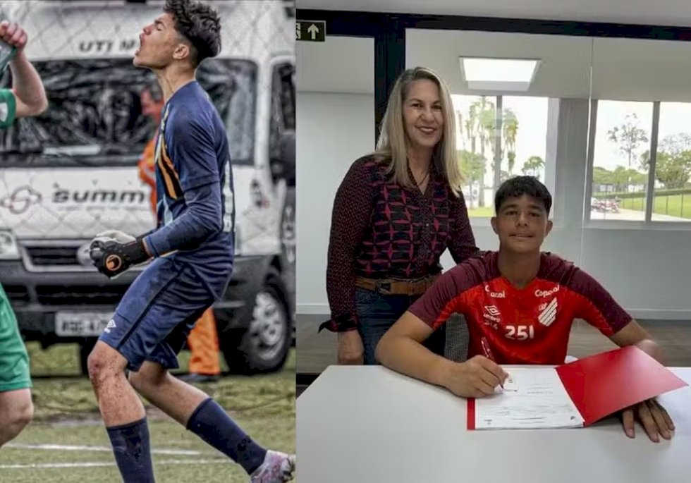 No dia do aniversário da mãe, filho de Eliza Samudio assina contrato como goleiro do Athletico