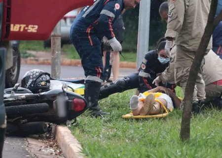 Sargento é socorrido com hemorragia após acidente grave