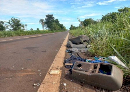 Vaca solta na pista causa acidente entre veículos e deixa uma pessoa morta na MS-080