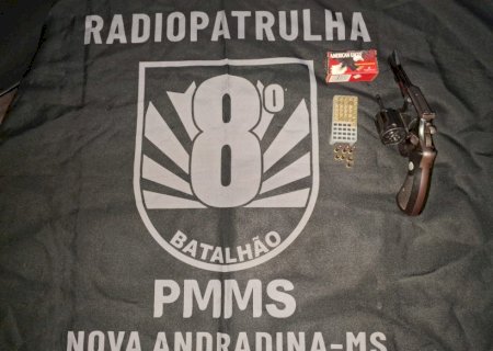 Polícia Militar de Nova Andradina prende homem por Disparo e Posse Irregular de Arma de Fogo