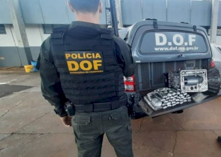 Haxixe marroquino que seguia para Campo Grande dentro de caixa de câmbio é apreendido pelo DOF