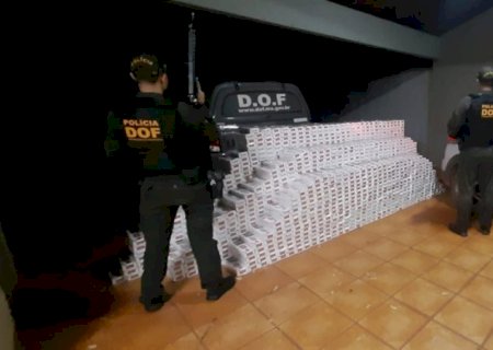 Mais de 200 mil reais em cigarros ilegais são apreendidos pelo DOF