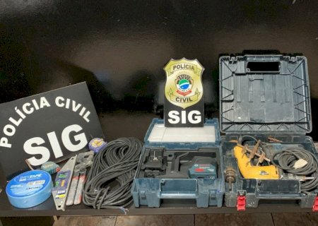 Nova Andradina - Polícia Civil identifica autores de furto em uma construção e recupera os objetos subtraídos