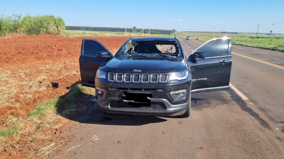 Nova Andradina - Carro é encontrado em chamas na MS-134