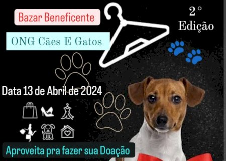 Ivinhema - Bazar beneficente de ONG de animais Polly será no próximo sábado(13)