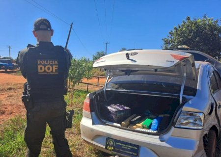 Ivinhema - Veículo carregado com mais de 70 quilos de maconha é apreendido pelo DOF
