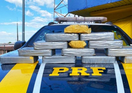 Em botijão de gás transportado dentro de uma mala, PRF localiza 12 kg de cocaína