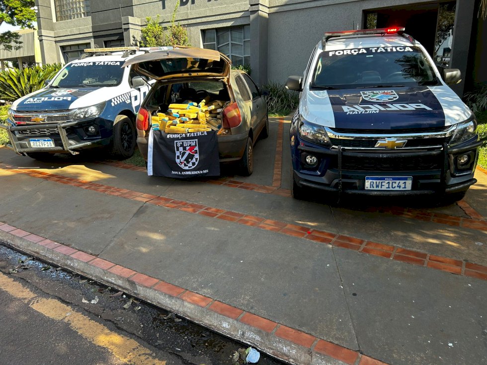 Nova Andradina - Polícia Militar através da Força Tática apreendeu meia tonelada de droga e prendeu três traficantes