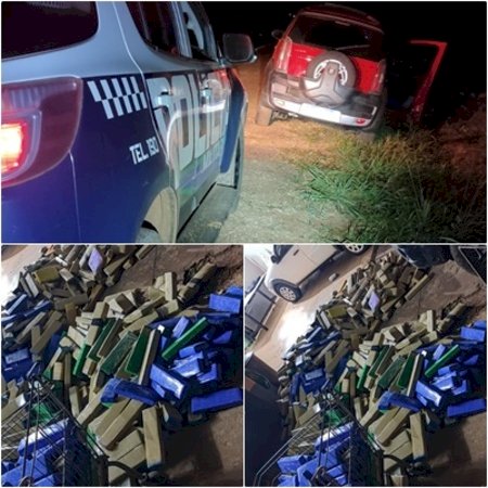 Policia faz grande apreensão de drogas, 699 tabletes de maconha e 22 pacotes de Skunk