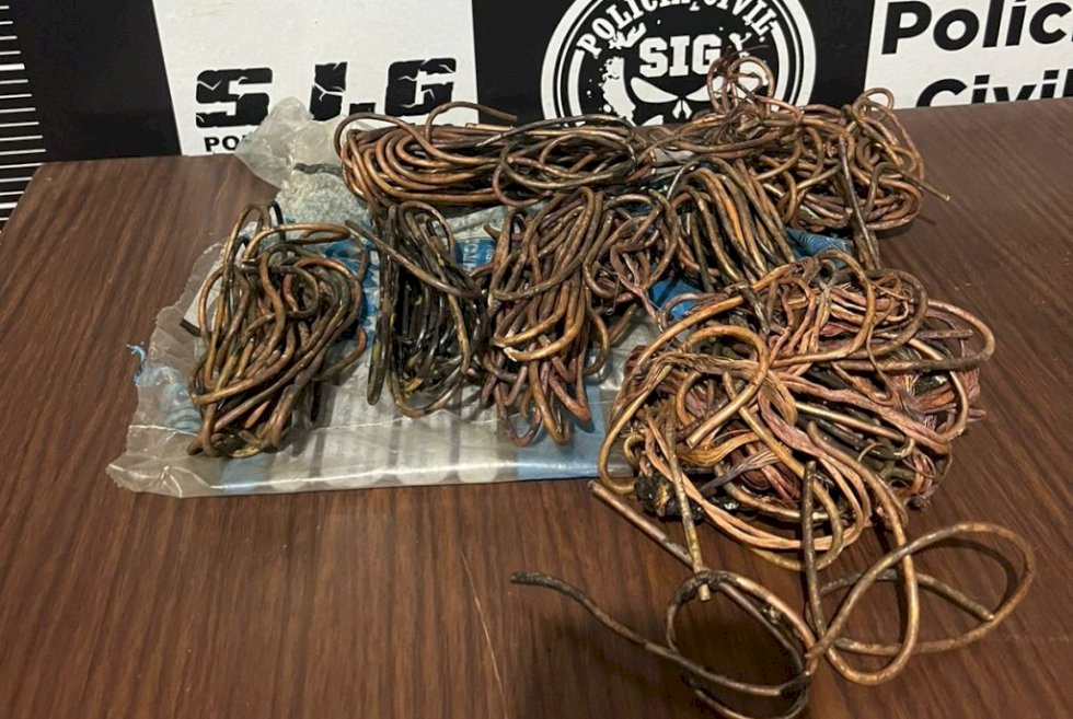 Polícia Civil recupera fios de cobre furtados e prende autor do fato em Fátima do Sul